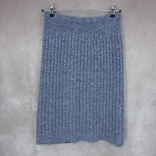 Vintage Keneth Too Skirt Womens 28 A Line Blue Midi Cable Knit USA Made