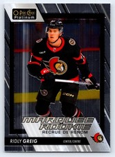 2023-24 O-Pee-Chee OPC Platinum Marquee Rookie RC 210 Ridley Greig Senators 