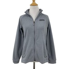 Columbia Jacket Girls L Gray Sawyer Rapids Fleece Full Zip Mock Neck Long Sleeve