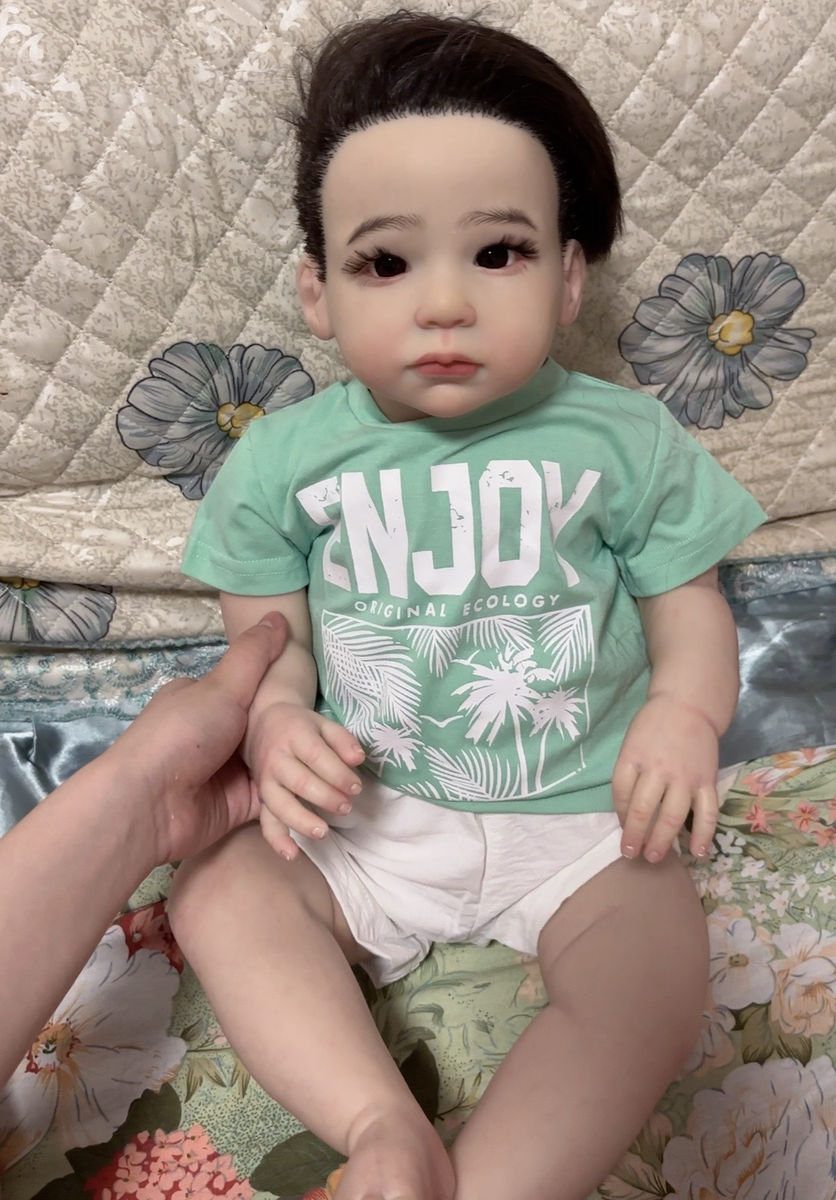 男の子100秋冬28点まとめ売りbaby doll他　B Artist Handmade 28inch Asian Boy Toddler Reborn Baby Doll Rooted