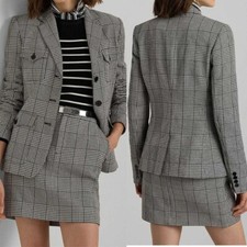 Women's Suit Wrap Buttock Skirt 2 Piece Set Business Casual Banquet Outfits