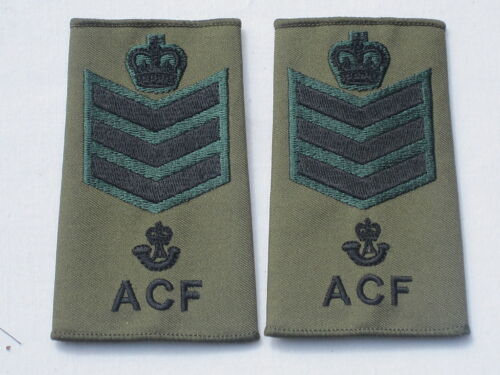 Shoulder Marks: Staff Sergeant, Acf, Olive, Army Cadet Force | eBay