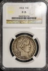 1912 Barber Half Dollar NGC F15
