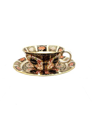 *MINT* Royal Crown Derby Old Imari - Flat Cup & Saucer