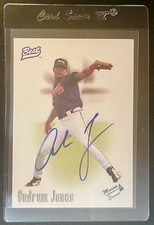 Andruw Jones Autographed Rookie Card 1996 Best NM+ *fielding variation Braves. rookie card picture