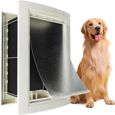 Large Wall Dog Door with Adjustable Tunnel Magnetic Flaps, Easy Install