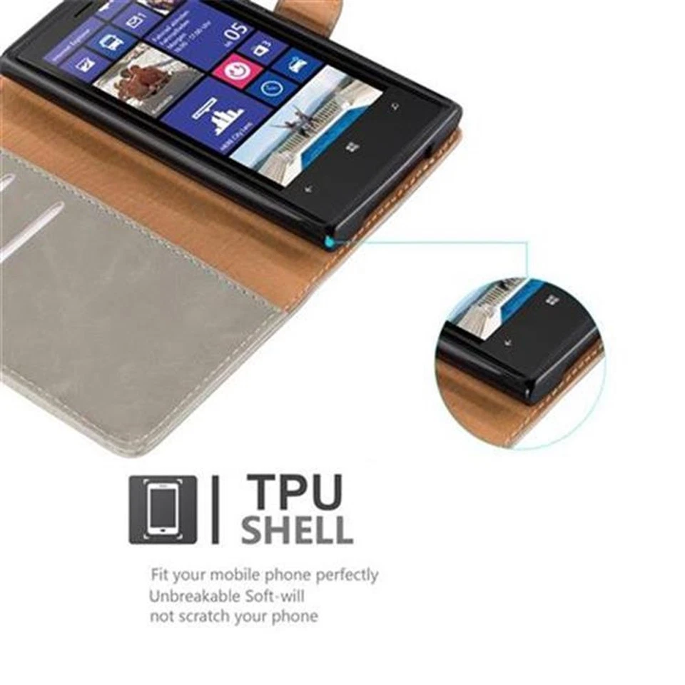 Funda para Nokia Lumia 920 Protección Billetera Cubierta Magnética Lujo Libro Foto 4 de 4