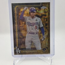 2025 Topps Gilded Collection Freddie Freeman Gold Wave #/75 Dodgers