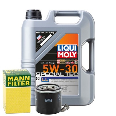 Motoröl 5W30 LIQUI MOLY 5L+MANN Ölfilter+Ölablassschraube