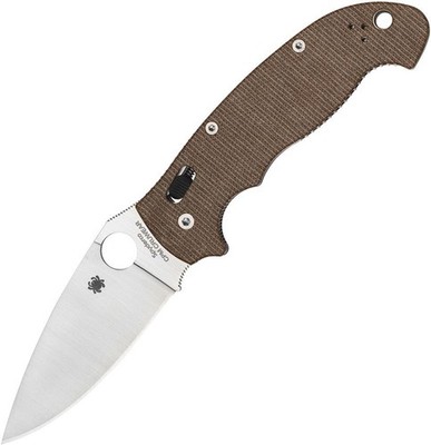 Spyderco Manix 2 XL Brown Canvas Micarta Folding Knife