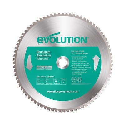 Evolution Power Tools 12BLADEAL Aluminum Cutting Saw Blade, 12 Inch, Green