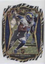 2020 Panini Select Premier Level Zebra Prizm Die-Cut Van Jefferson #171 2l4