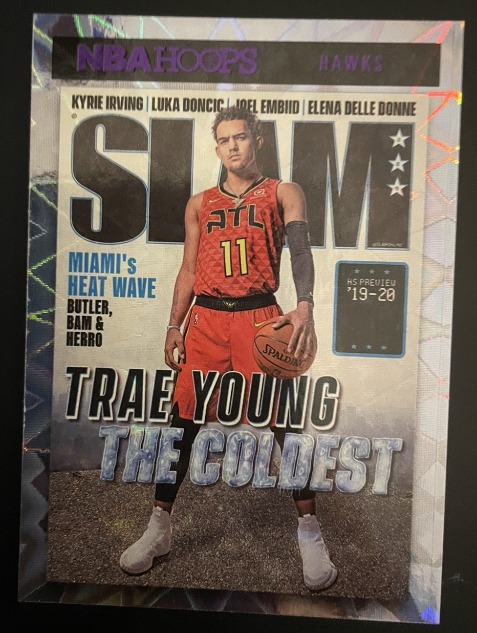 2020-21 Panini NBA HOOPS Slam Trae Young #6 Purple Explosion