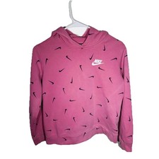 Nike Cotton Pink Sweatshirts Hoodies for Girls Size Large Standard Fit Casual