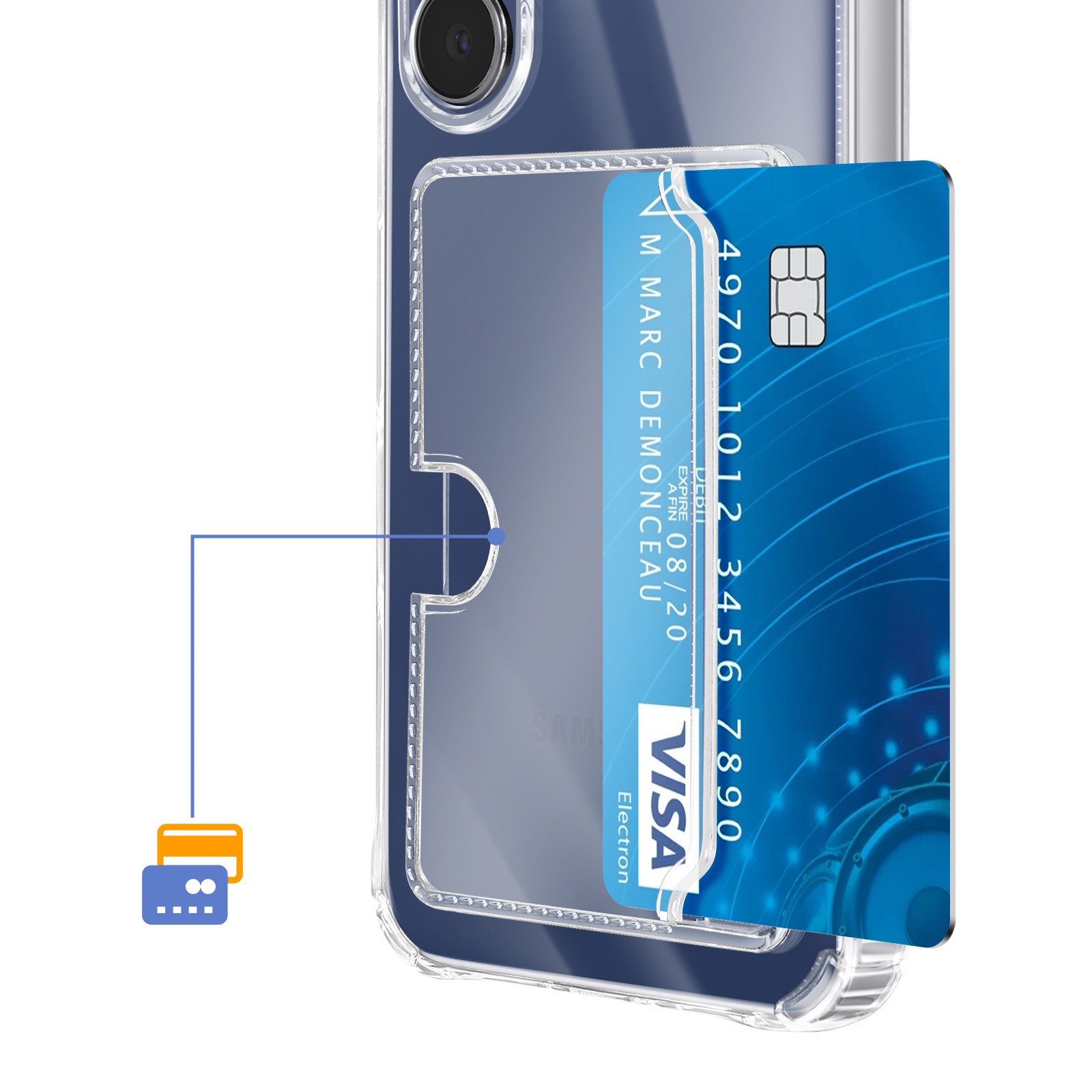 Coque Galaxy S25 FE avec porte-carte pour sortir sans portefeuille - 4