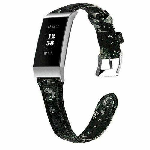 Für Fitbit Charge 3 4 Lederarmband Armband Uhrenarmbänder Armband Ersatz - Bild 10 von 21