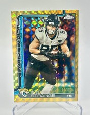 14/50 Brenton Strange 2025 Topps Chrome Gold Geometric Refractor #137 - Jaguars
