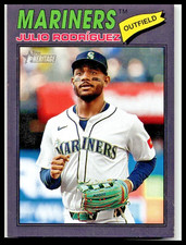 2026 Topps Heritage Julio Rodriguez Black #240 Seattle Mariners