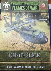 Flames of War Vietnam: 4 American Huey 'Slicks' Helicopters & 1 Crashed Huey