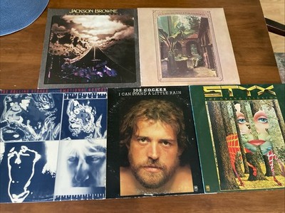 Lot Of 5 LP's Classic Rock Jackson Browne Rolling Stones Joe Cocker Styx