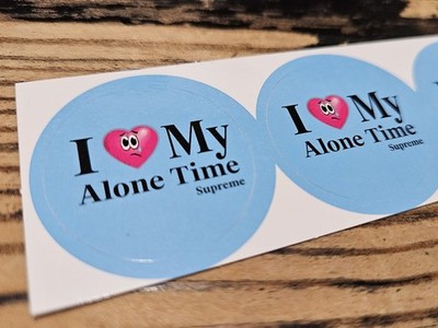 Supreme I Love My Alone Time Mini Stickers Sheet SS26