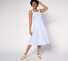 Isaac Mizrahi Live! Women's Dress Sz S Regular Yacht Club Knit Blue A691995