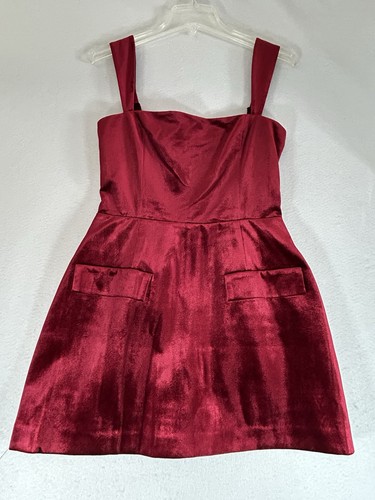 NWT Amanda Uprichard Burgundy Velvet Mini Dress Cowl Neck Small