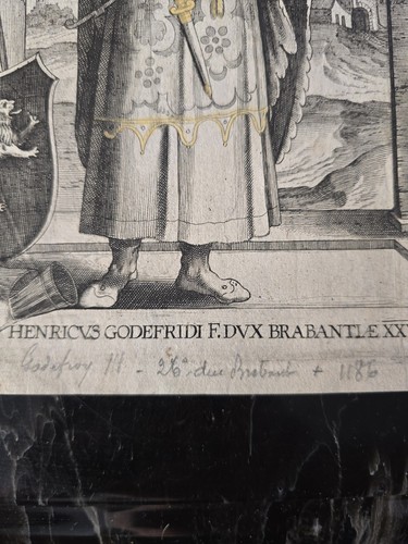 Porträt von Heinrich, Herzog von Brabant und Lothier Radierung Anfang 17. Jh. 1610 - Bild 2 von 3