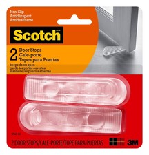 Door Stoppers Flexible Material 1-1/8 inch Under Door Snug Fit 2 Count Pro
