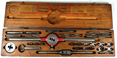 Greenfield Pericles 311 8 Size Combination Screw Plate Tap & Die Set w/Box