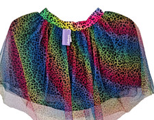 Claire's Junior Ladies Long Leopard Print Tutu Skirt Ballerina Dance Class W13