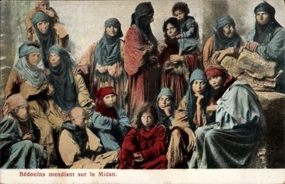 Ak Damas Damaskus Syrien, Beduinen betteln auf dem Midan - 4924214