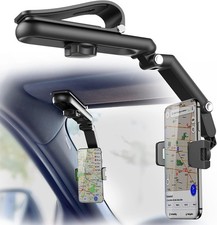 Car Visor Phone Holder, Retractable Rotatable Sun Visor Cell Phone Mount for Car