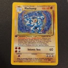 Pokémon Machamp 1st Edition Holo Rare Base Set 8/102 Wizards 1999 Ken Sugimori