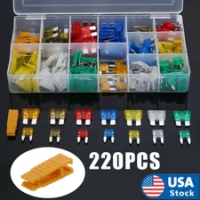 220Pcs Car Fuses Assortment Kit ATM APM Blade Fuses Automotive Standard & Vqghfj