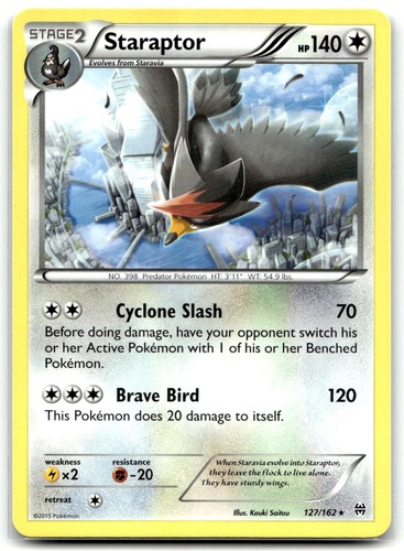 Staraptor 127/162 XY - BREAKthrough Rare Pokemon TCG NM