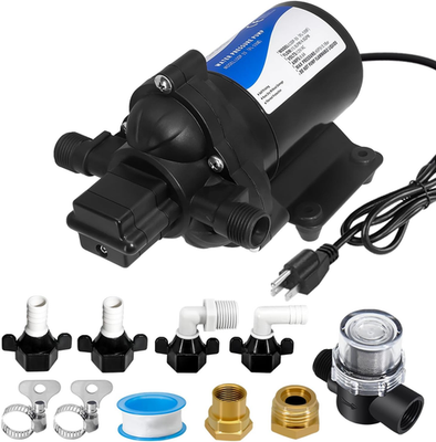 #ad 110V AC Water Pressure Booster Pump 45PSI 4GPM for RV Yacht Garden Bathroom $104.99