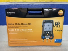 Testo 550S Basic Kit Smart Digital Manifold With Wired Clamp Temperature Probes