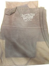 1PR VINTAGE CHRISTIAN DIOR RT SHEER SHIN FLAT KNIT NYLON STOCKINGS 11 LONG BLACK