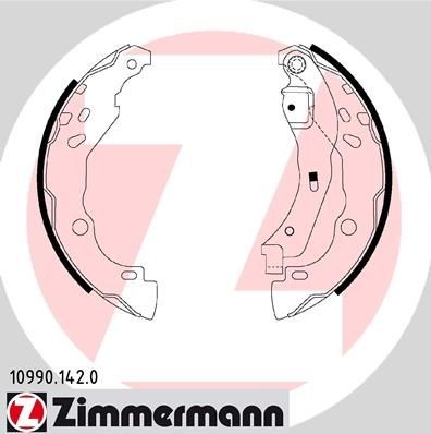 ZIMMERMANN BREMSBACKEN SATZ HANDBREMSE passend für CITROËN C-ELYSEE C3 DS3