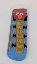 Sesame Street Cookie Monster Sherpa Lined Slipper Socks-NEW Unisex OSFM