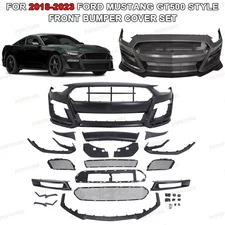 For Ford Mustang 2018-2023 Front Bumper Cover Grille Lip GT500 Style Upgrade Kit