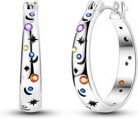 Ohrringe Huggie-Reifen S925 Silber FüR Frauen Schmuck Accessoire