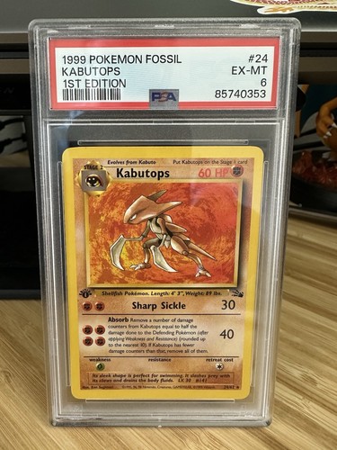 Kabutops (1st Edition) graded PSA 6 for sale on eBay