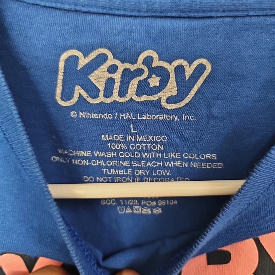 Nintendo Kirby Warp Star Grid Design Graphic Print Gamer Boys Large T-Shirt - Image 3 of 4