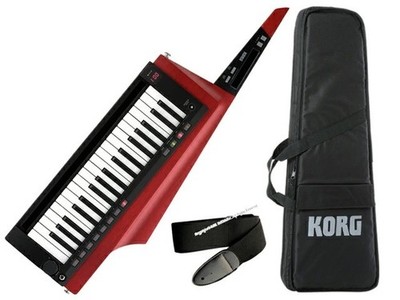 KORG RK-100S2 RD Red 37-Key Digital Keytar Shoulder Keyboard Synthesizer w/ Case