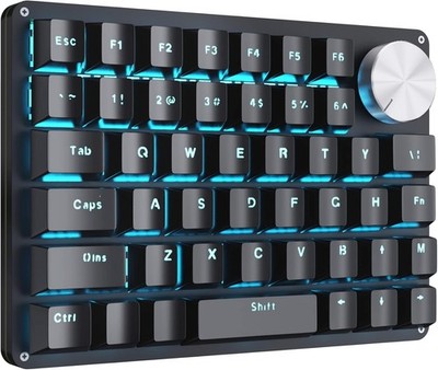 Koolertron One-Handed Keyboard With Knob, Macro Keyboard, 45 Keys, Wired Connec_