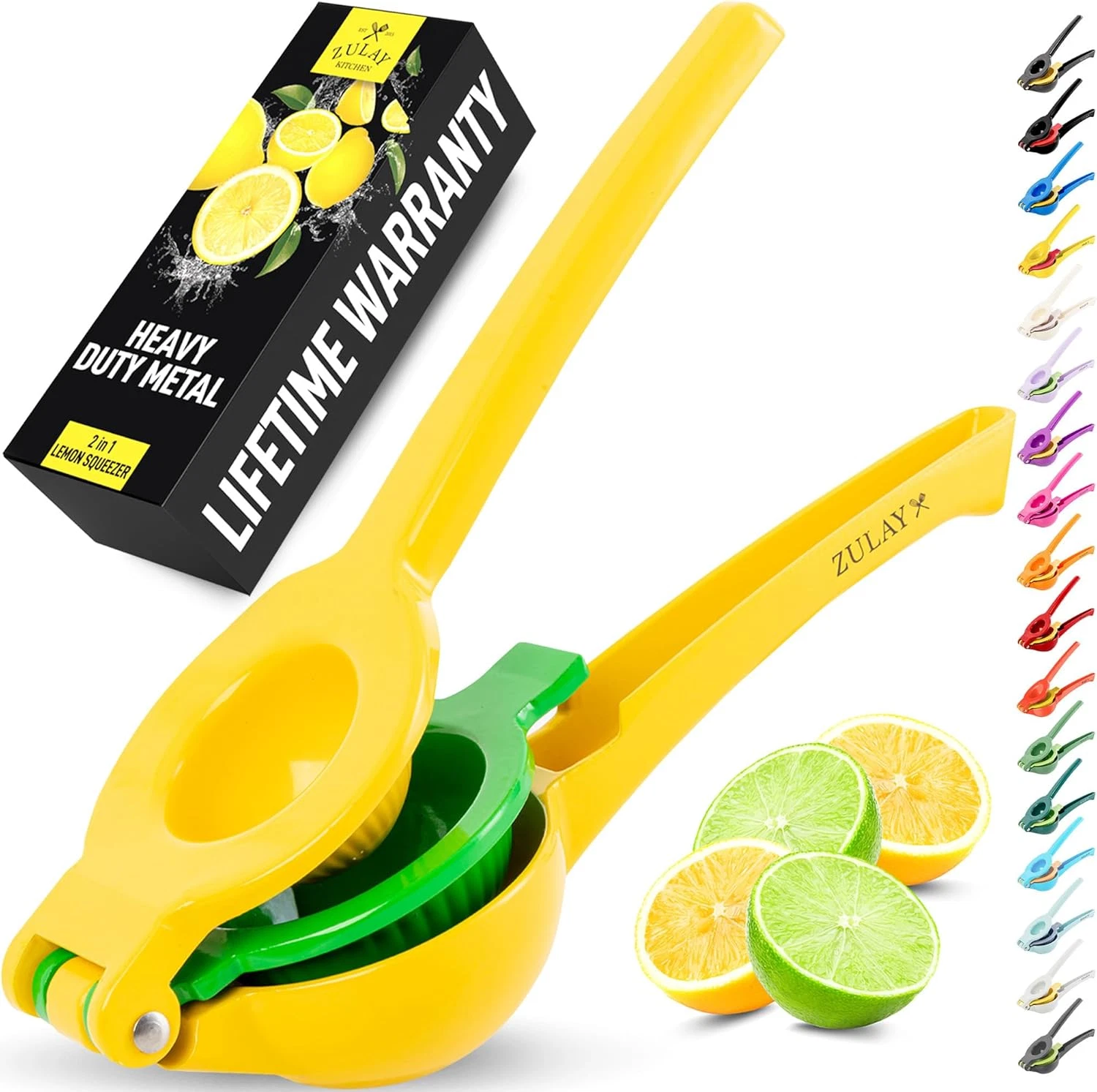 Metal 2-In-1 Lemon Squeezer - Sturdy Max Extraction Hand Juicer Lemon Squeezer G