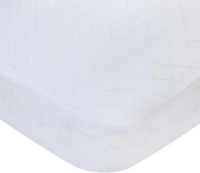 Carters Waterproof Fitted Quilted Crib and Toddler Protective Mattress Pad