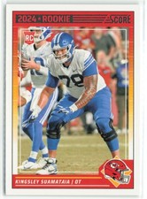 Kingsley Suamataia RC 2024 Panini Score Kansas City Chiefs #331
